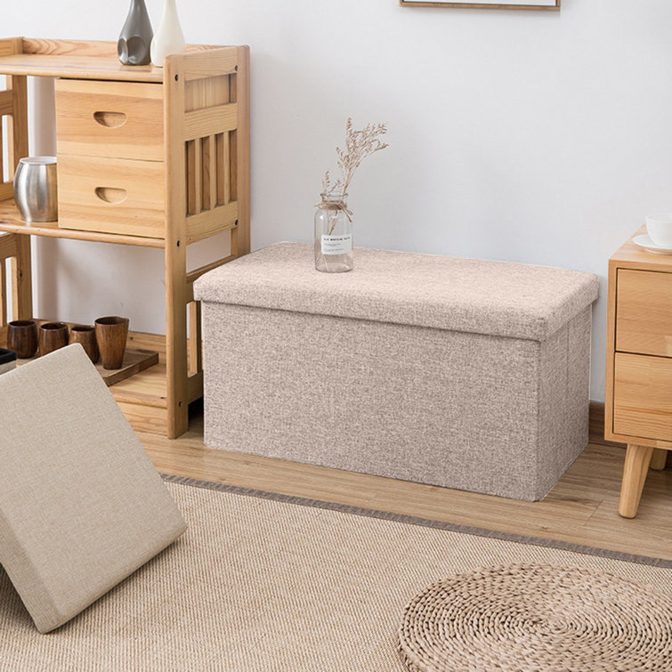 Latitude Run® Folding Ottoman Storage Toy Box Wayfair.ca